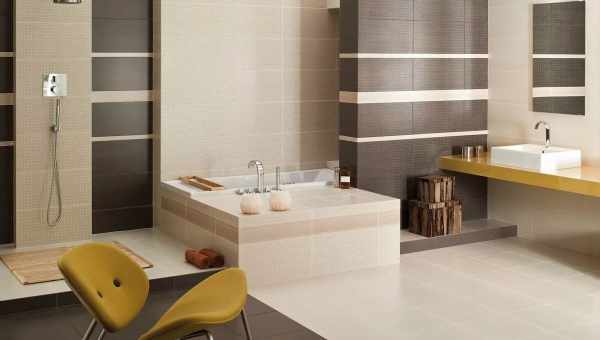 Коричневая плитка для ванной: особенности и варианты дизайна